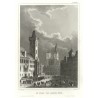 Praha, Staroměstské náměstí - In Prag der Grosse Ring, ocelorytina,1840