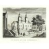 Praha, Petřín, Kostel sv. Vavřince - Die Kirche aus dem Lorenzberge, ocelorytina, Haase, 1830