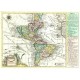 Map of America - copperplate engraving, Schreiber, 1741
