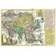 Mapa Asie - Asia, mědirytina, Schreiber, 1741
