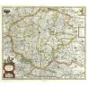 Čechy - mapa Čech, mědirytina, Janssonius, 1638, Bohemia