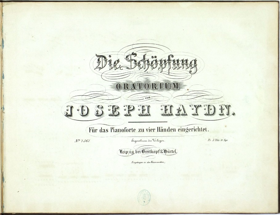Joseph Haydn - Die Schöpfung, Breitkopf, Härtel, 1860