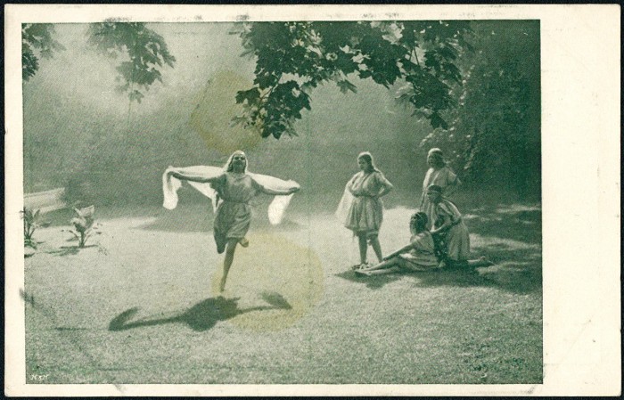 František Drtikol - Z rytmických cviků Sokola v Žižkově, hlubotisk, pohlednice, 1914