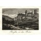 Křivoklát - Bürglitz vor dem Brand, mědirytina, 1830
