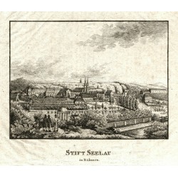 Želiv - klášter - Stift Seelau in Böhmen, mědirytina, Rainold, 1830
