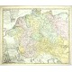 River system of Central Europe - Hydrographia Germaniae, copperplate map, Homann, 1720