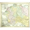 River system of Central Europe - Hydrographia Germaniae, copperplate map, Homann, 1720