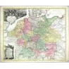Postkarte von Mitteleuropa - Mappa Geographica ... Postas ... totius Germaniae, Lotter, 1760