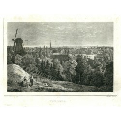 Hamburk - Harburg, litografie, Semmler, Bürger, 1845