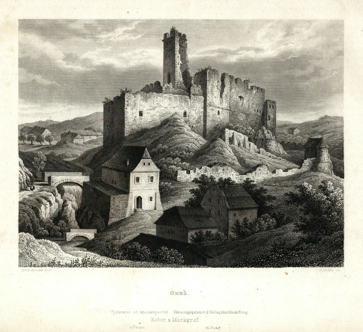 Okoř, ocelorytina, Mikovec, 1865