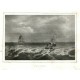 Hamburk - Neuwerk, litografie, Bürger, Arldt, Semmler, 1845 - Staré mapy na prodej