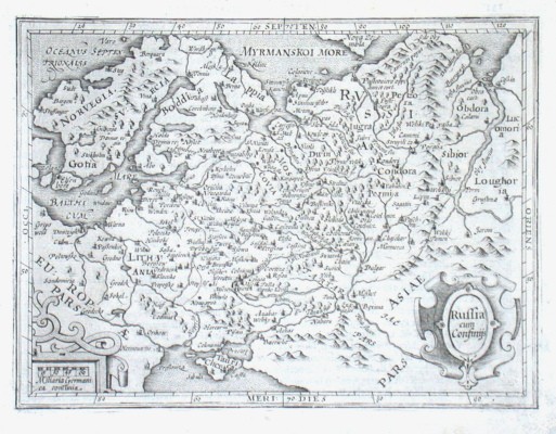 Russia cum Confiniis - Antique map