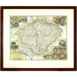 Čechy - Theatre de la Guerre en Boheme, mědirytina, mapa, Le Rouge, 1741