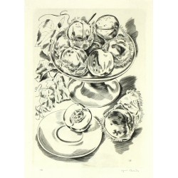 Cyril Bouda - Broskve, mědiryt, 1937