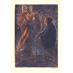 Josef Váchal - Exlibris ing. Oldř. Leixner, dřevoryt, 1948