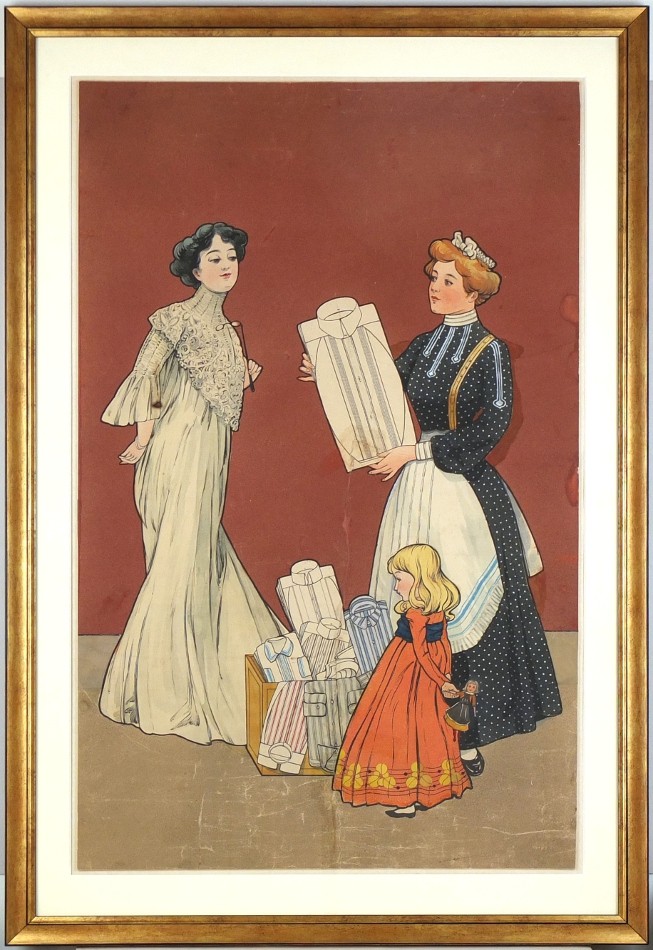 Josef Wenig - reklamní nívrh - tuš, akvarel tempera, 20. léta
