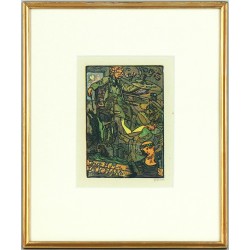 Josef Váchal - Ex libris Ing. F. M. Klicman, dřevoryt, 1941