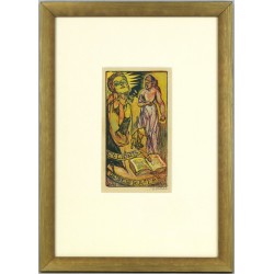 Josef Váchal - Ex libris Josef Kašpar, dřevoryt, exlibris, 1947