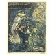 Josef Váchal - Ex libris F. M. Klicmana, Žehnající músa, dřevoryt, exlibris, 1945