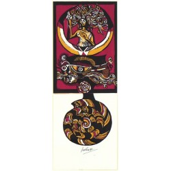 Josef Liesler, barevná litografie, 1972