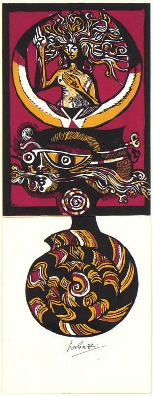 Josef Liesler, barevná litografie, 1972