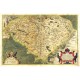 Čechy - Regni Bohemiae Descriptio, mědirytina, mapa Čech, Criginger, Ortelius, 1570