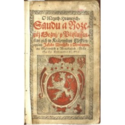 Menšík z Menštejna - O Mezech, Hranicých, Saudu a Rozepřj Meznj - Praha, Schumann, 1601
