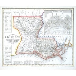 Neueste Karte von Louisiana