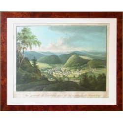 Vue générale de Carlsbad prise de la montagne de Kreuzberg