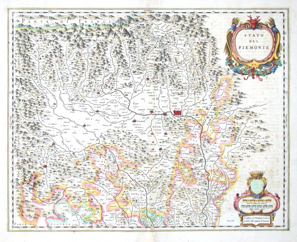 Stato del Piemonte - Stará mapa