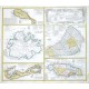 Dominia Anglorum in praecipuis Insulis Americae  - Die Englische Colonie-Laender Auf den Isuln von America - Antique map