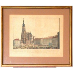 Prospect der K. K. Residenz nebst der Dom Kirche in Prag