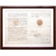 Listina s vlastnoručním podpisem a suchou císařskou pečetí