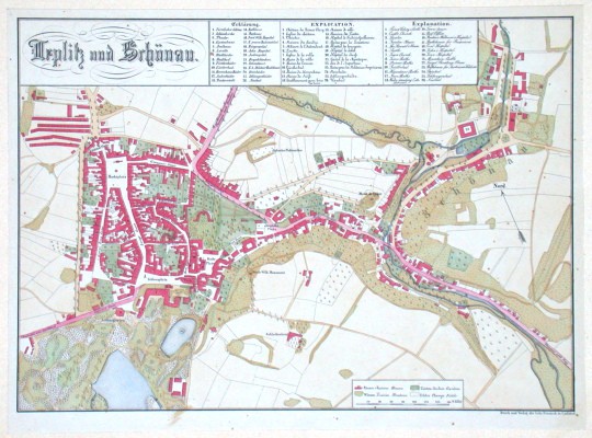 Teplitz und Schönau - Staré mapy na prodej