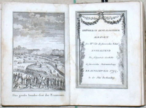 Historisch-genealogischer Almanach fürs III.te Jahr der französischen Freiheit - Old prints, rare books and bibliophile books for sale