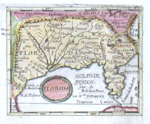 Florida - Alte Landkarte