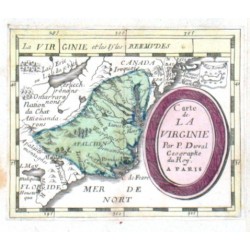 Carte de La Virginie. La Virginie et les Isles Bermvdes
