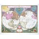 Novus Planiglobii Terrestris per utrumque Polum conspectus - Alte Landkarte