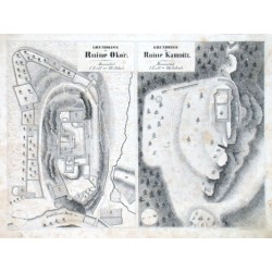 Grundriss der Ruine Okoř. Grundriss der Ruine Kamnitz