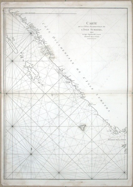 Carte de La Cote Occidentale de l'Isle Sumatra - Antique map