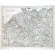 Carte exacte des Postes et Routes de L'Empire D'Allemagne - Antique map