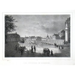 Der Zwinger in Dresden, Lithografie, Semmler, Bürger, 1845