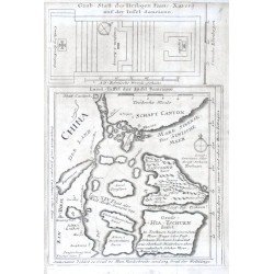 Land-Taffel der Insel Sanciano. Grab-Statt des Heiligen Franc. Xaverii auf der Insel Sanciano