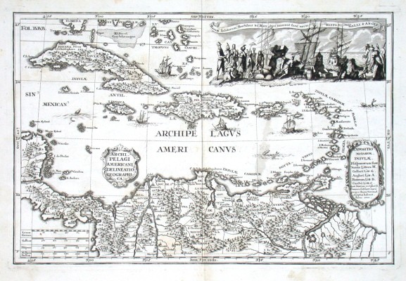 Archipelagi Americani delineatio geographica - Stará mapa