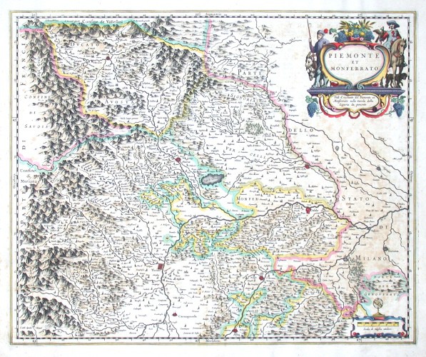 Piemonte et Monferrato - Stará mapa