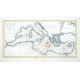 Karte des Mittellaendischen Meers - Alte Landkarte