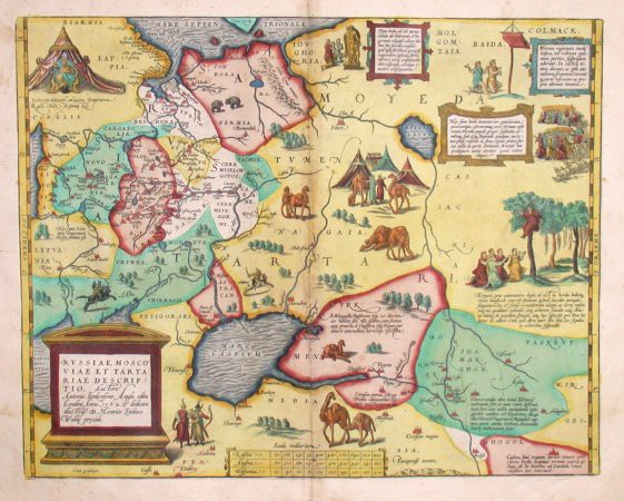 Russiae, Moscovia et Tartariae descriptio.1562 - Old maps for sale