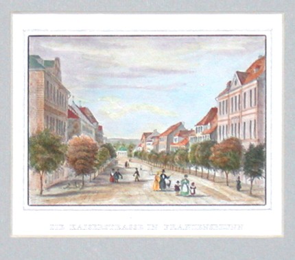 Die Kaiserstrasse in Franzensbrunn - Staré mapy na prodej