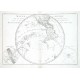 Mappe-monde sur un Plan Horisontal situe a 45. de latitude Sud - Antique map