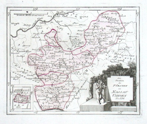 Die Staaten des Fürsten zu Nassau Usingen - Antique map